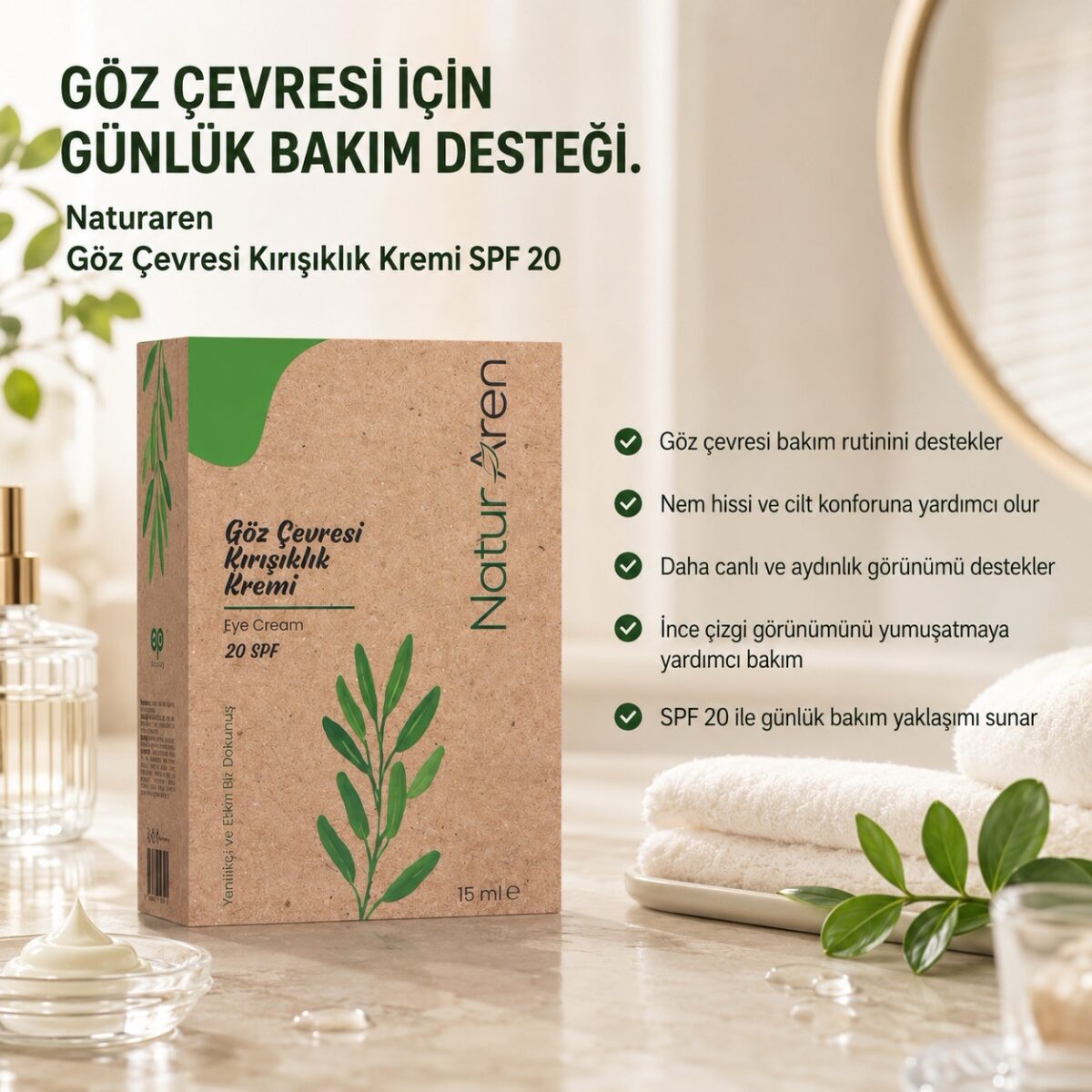 Göz Çevresi Kırışıklık Kremi 20 SPF 15 ML - Görsel 2