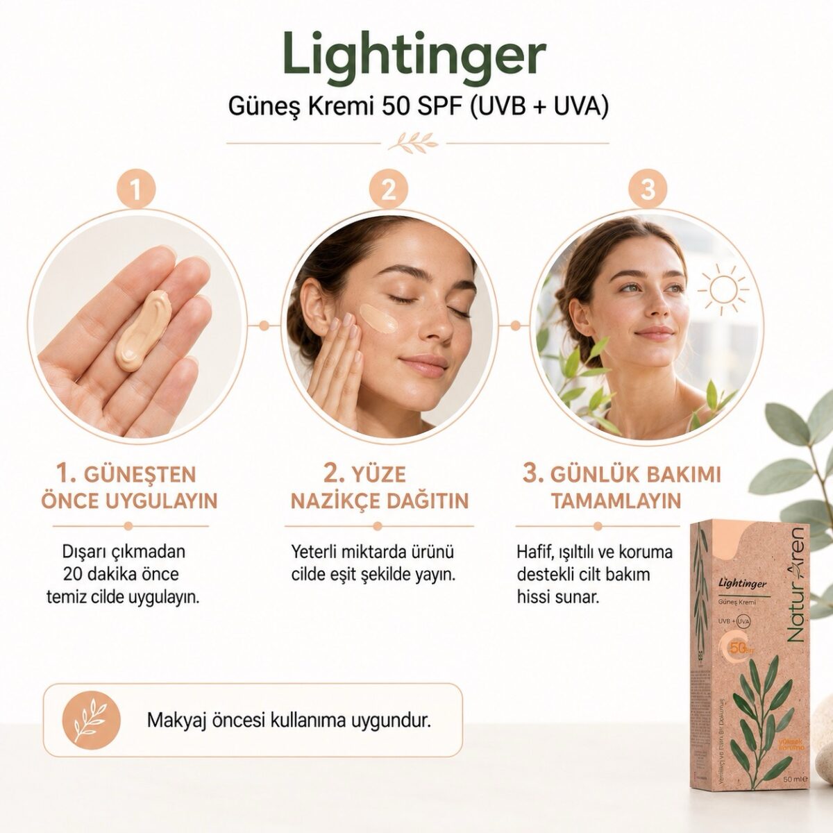 Lightinger Aydınlatıcı Güneş Kremi SPF 50+ 50 ML - Görsel 6