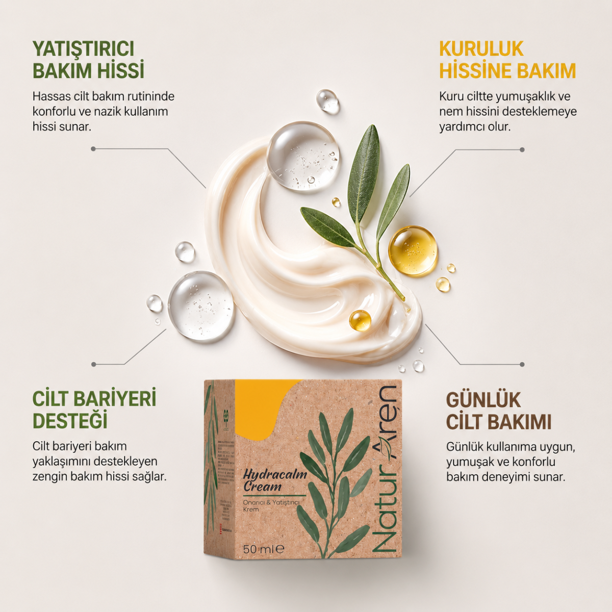 Onarıcı ve Yatıştırıcı Cilt Bakım Kremi - Görsel 3